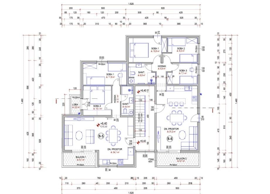 Architectural floor plan with room layouts, dimensions, and Chinese labels showing residential apartment design